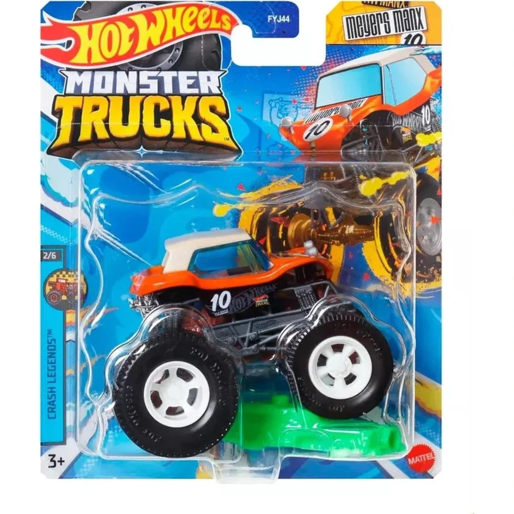 Hot Wheels Monster Trucks Meyers Manx New For 2025 Crash Legends W/Crushed Car